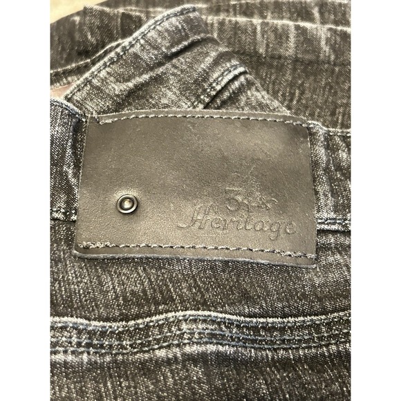 34 & Hertitage Mens Charisma Comfort Rise Classic 32x32‎ Black Denim Jeans - Picture 10 of 12